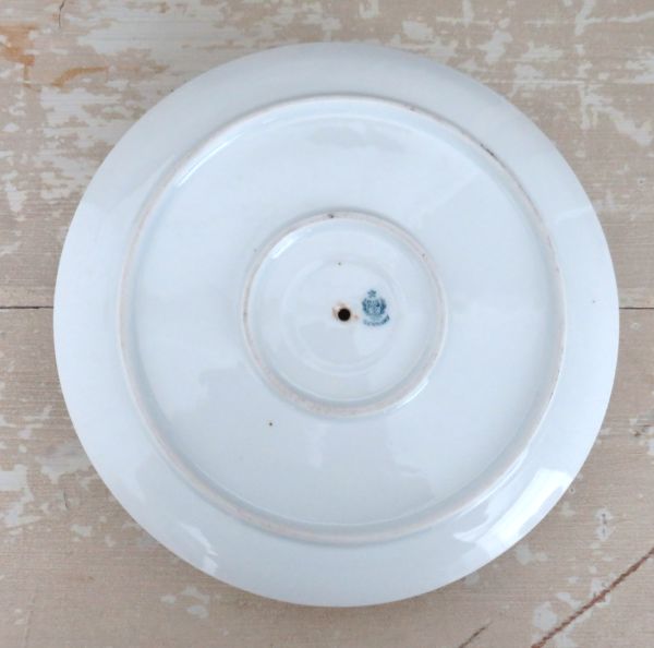 Antieke serveerschaal/ etagère RS "Wilde rozen" 1920