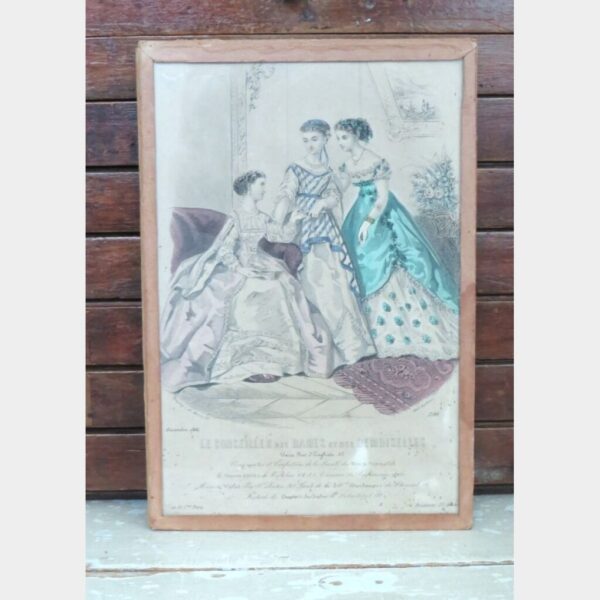 Antieke gravure "Le Conseiller des Dames et des Demoisselles", Paris, Décembre 1866