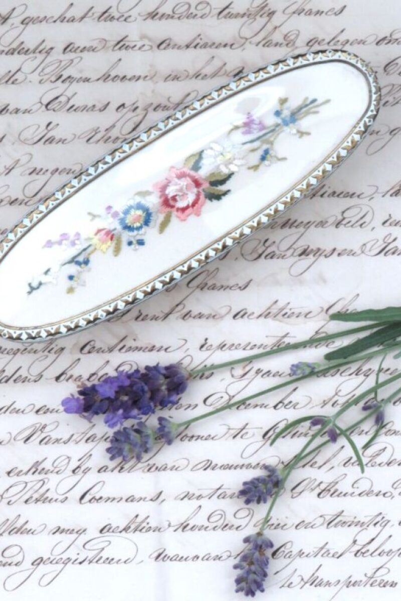 Engelse vintage geborduurde kledingborstel "Regent of London"