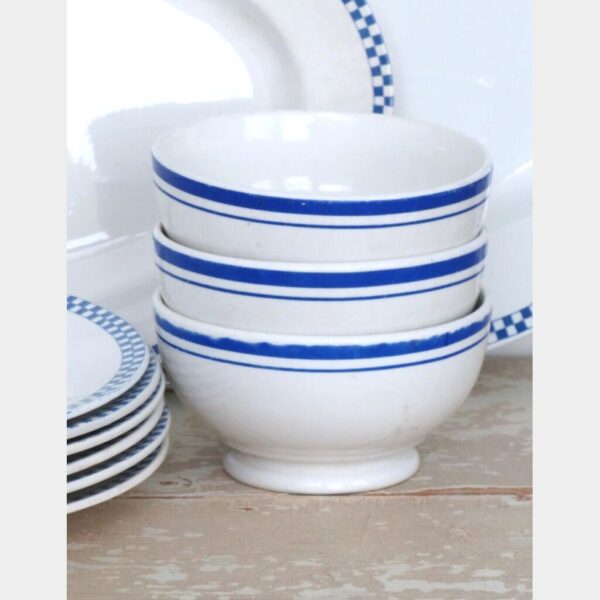 Set (3) oude Franse spoelkommen Longchamp*