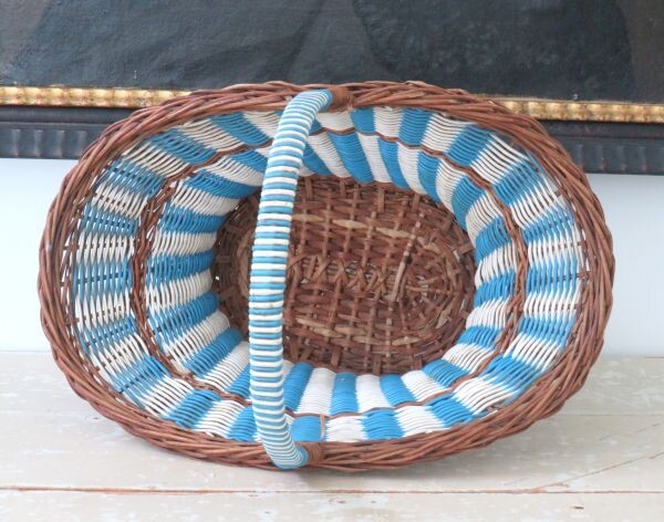 Franse vintage bloemenmand