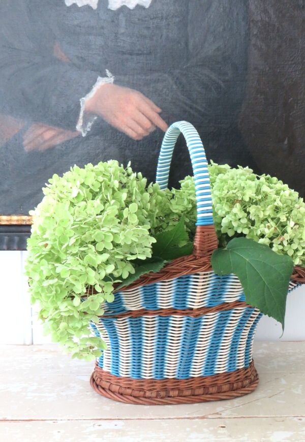 Franse vintage bloemenmand
