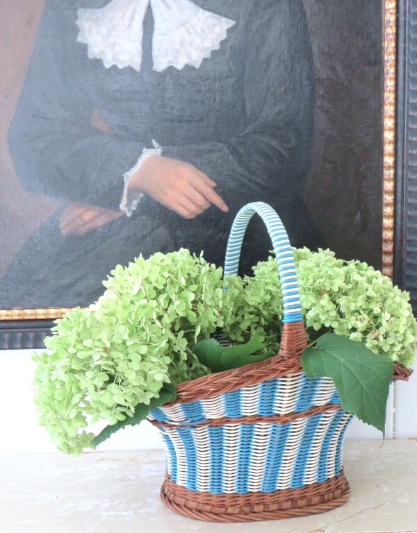 Franse vintage bloemenmand