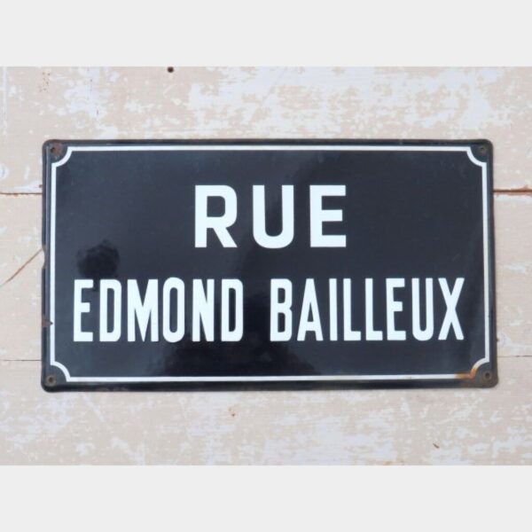 Frans straatnaambord “Rue Edmond Bailleux”