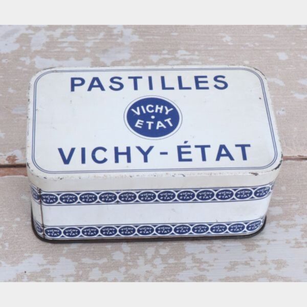 Oud Frans blik "Pastilles Vichy - État"