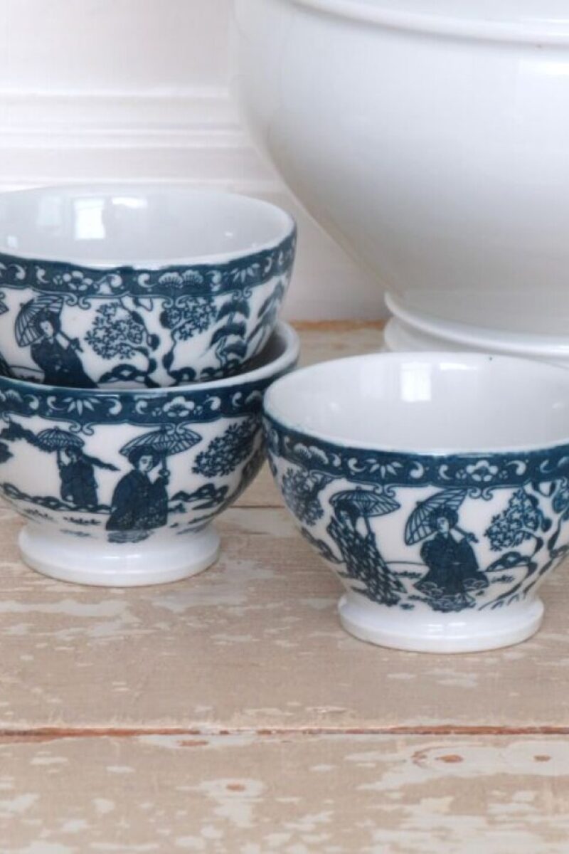 3 Porseleinen Chinoiserie kommetjes