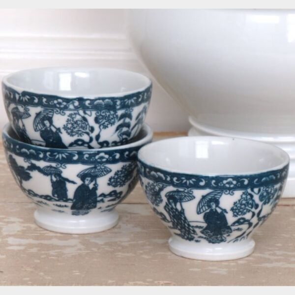 3 Porseleinen Chinoiserie kommetjes