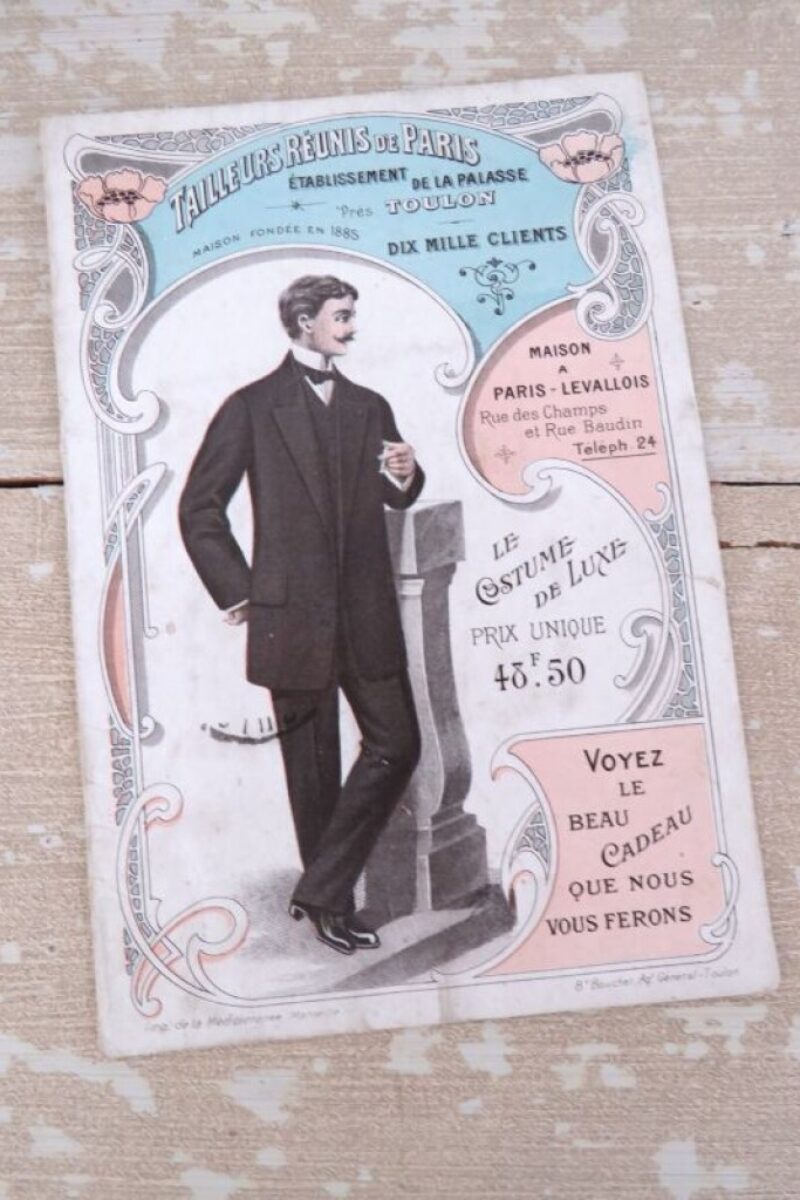 Antieke folder "Tailleurs Réunis de Paris"