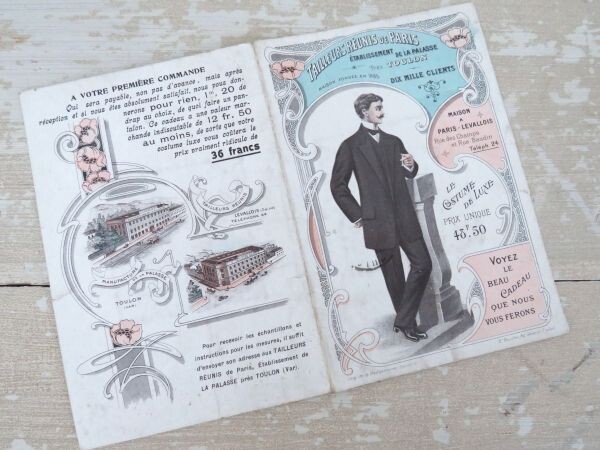 Antieke folder "Tailleurs Réunis de Paris"