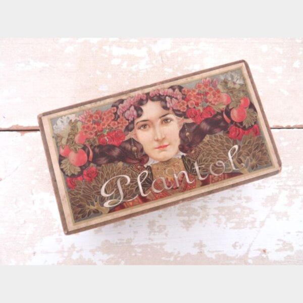 Antieke Plantol zeepdoos - Art Nouveau