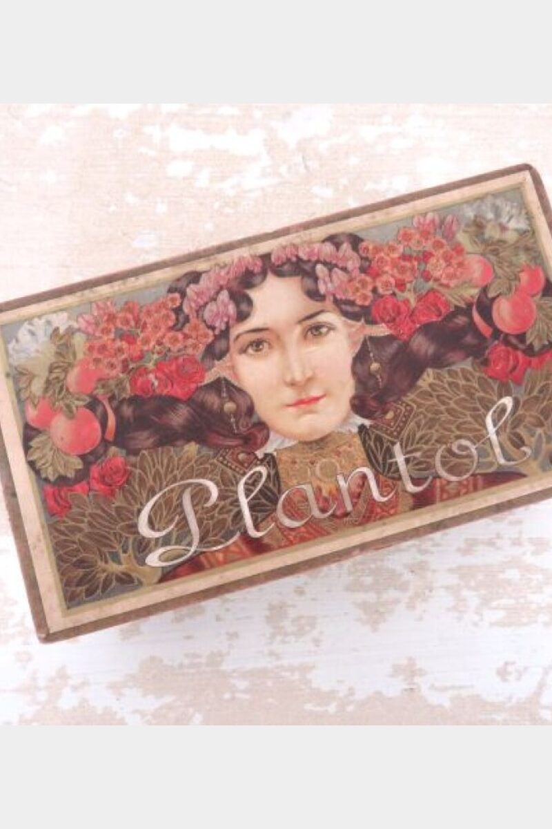 Antieke Plantol zeepdoos - Art Nouveau
