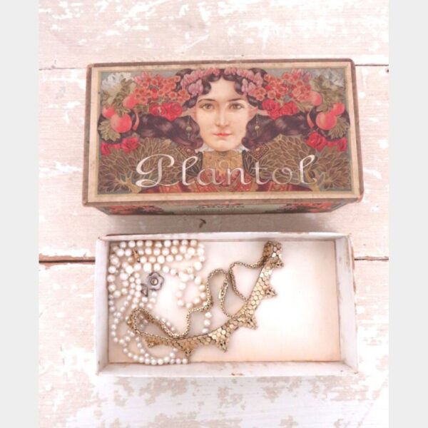 Antieke Plantol zeepdoos - Art Nouveau