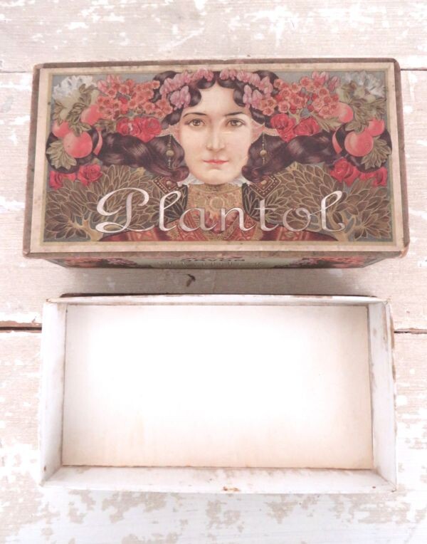 Antieke Plantol zeepdoos - Art Nouveau