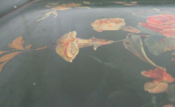 Oud toleware dienblad "Bloemen"