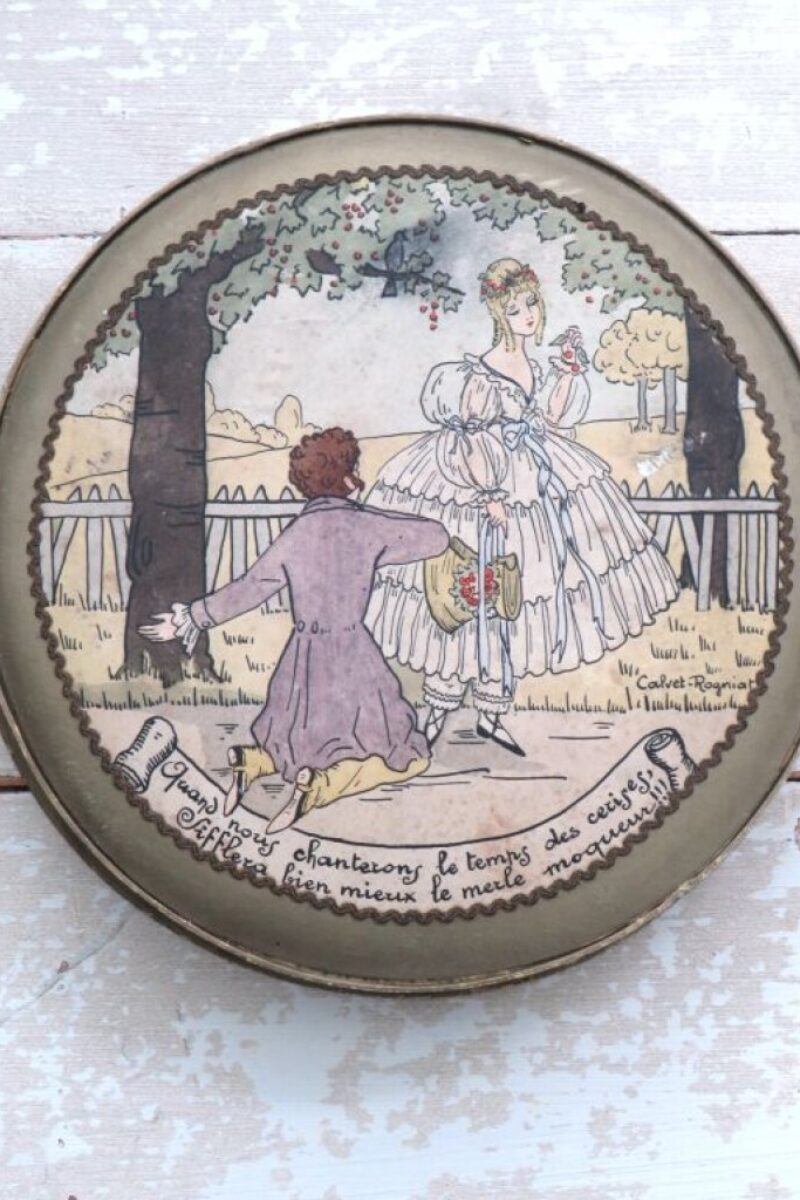Antieke chocolade doos Godelaine Bruxelles - Anvers "Le Temps des Cirese"