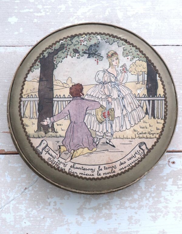 Antieke chocolade doos Godelaine Bruxelles - Anvers "Le Temps des Cirese"
