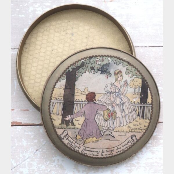 Antieke chocolade doos Godelaine Bruxelles - Anvers "Le Temps des Cirese"