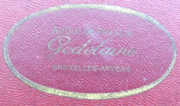Antieke chocolade doos Godelaine Bruxelles - Anvers "Le Temps des Cirese"