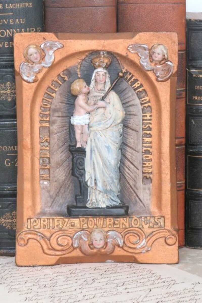 Oude religieuze plaquette