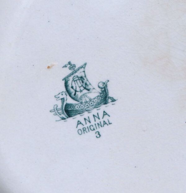 Antieke Zweedse schaal Göteborgs Porslinsfabrik "Anna",