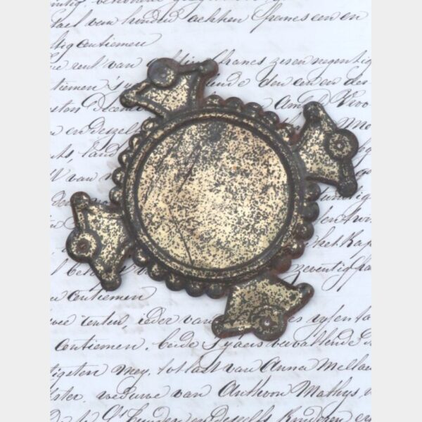 Antieke Franse Plaquette ex voto "Heilig Hart Monmatre"
