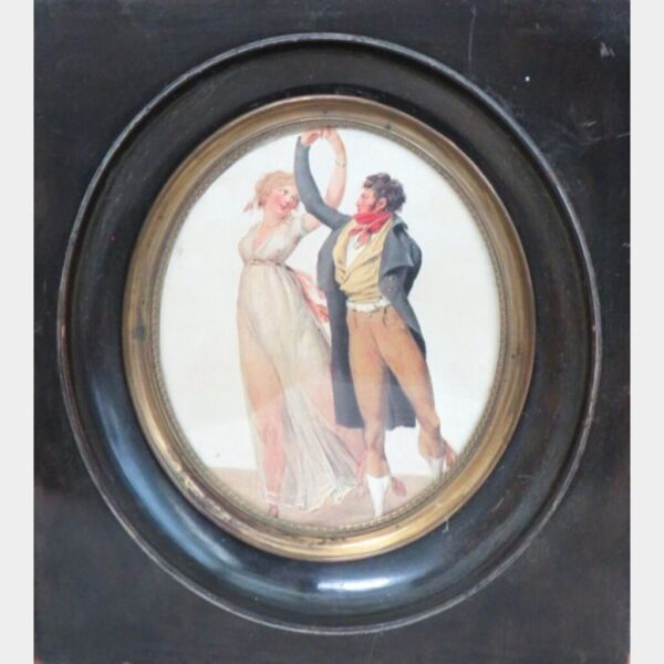 Antieke Franse fotolijst met prent