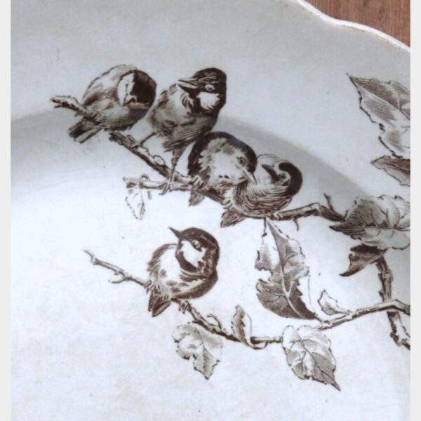 Antiek Engels bord/schaal Powell, Bishop & Stonier "Conway" 1880