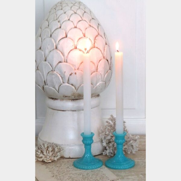 Franse opaline kandelaar