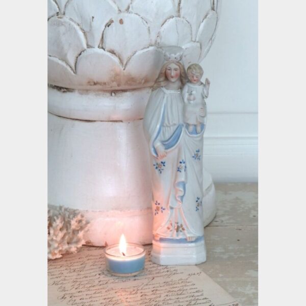 Antiek biscuit beeld "Maria en kindje Jezus"