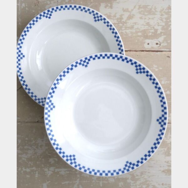 Diep Bord Nimy "Ruit-blauw"