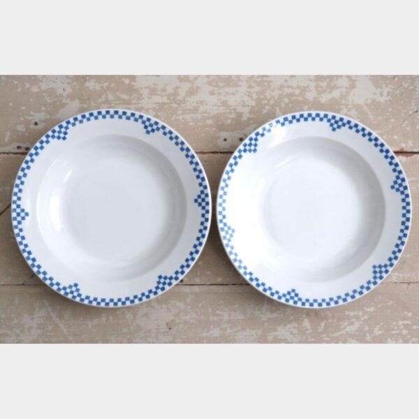 Diep Bord Nimy "Ruit-blauw"