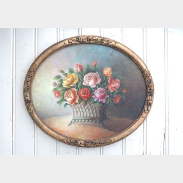 Antiek schilderij "Jardinière"
