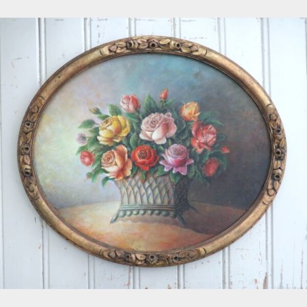 Antiek schilderij "Jardinière"