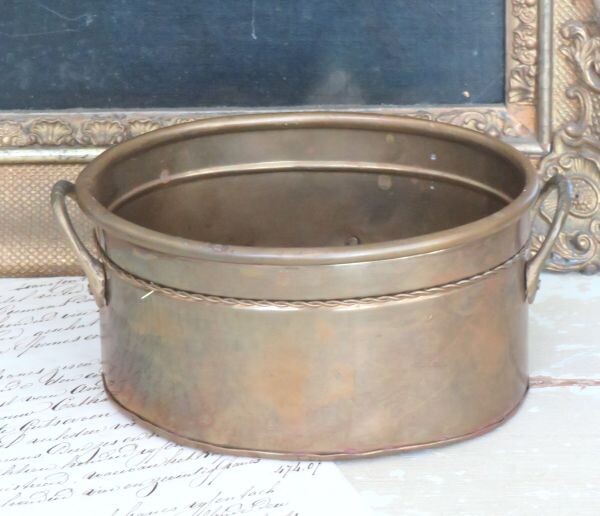 Vintage cachepot met kwastjes